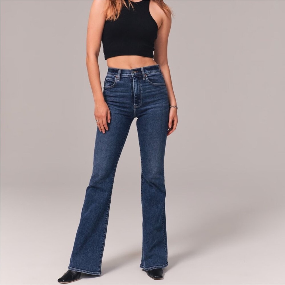 Abercrombie & Fitch Dark Blue Flare Jeans
